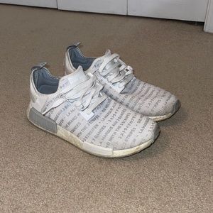Adidas NMD White/Grey Chinese Print